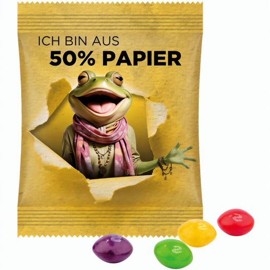 Minitüte,10 g, Folie mit ca. 50% Papieranteil, weiß, Skittles Fruits Kaubonbons (Bild 1)
