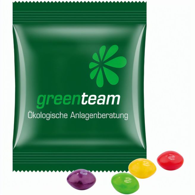 Produktabbildung Minitüte, 10 g, kompostierbare Folie weiß, Skittles Fruits Kaubonbons Minitüte, 10 g, kompostierbare Folie weiß, Skittles Fruits Kaubonbons