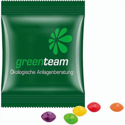 Minitüte, 10 g, kompostierbare Folie weiß, Skittles Fruits Kaubonbons (Bild 1)