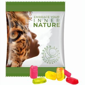 Minitüte,10 g, Folie weiß, Trolli Fruchtgummi Handy
