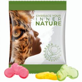 Minitüte,10 g, Folie weiß, Trolli Fruchtgummi Fahrrad