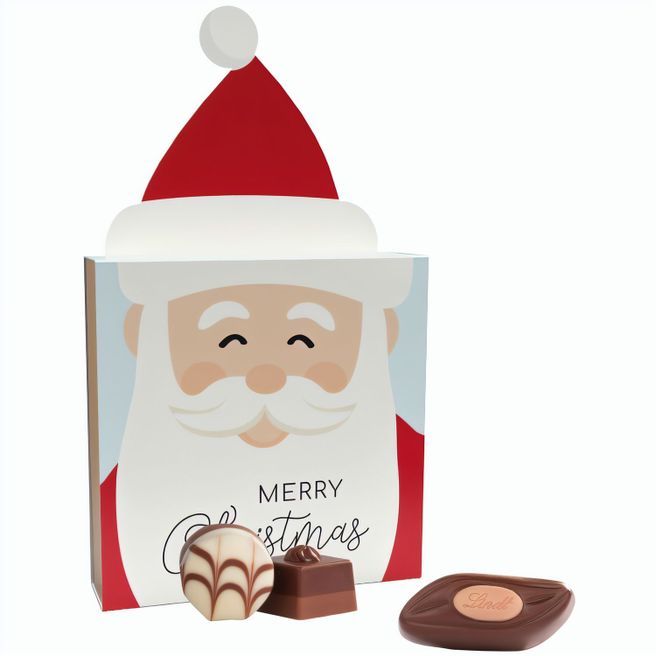 Lindt Präsent im Werbeschuber "Weihnachtsmütze", Lindt Mini Pralinés