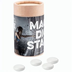 Papierdose Eco Midi mit Mentos Kaudragee Mint