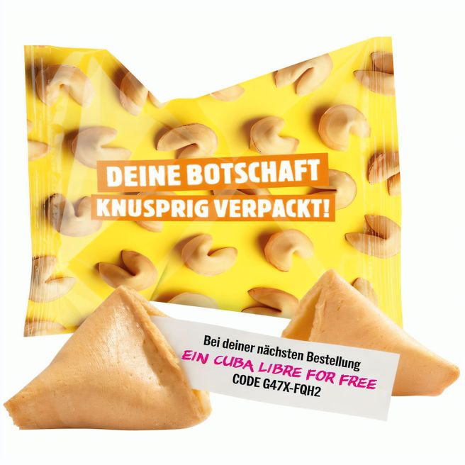 Glückskeks Folie, weiß