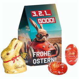 Produktabbildung Standbodenbox, Lindt Minieier und Osterhase Standbodenbox, Lindt Minieier und Osterhase