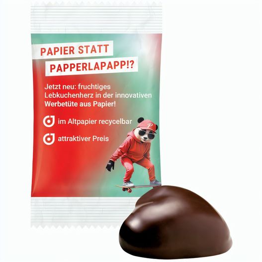 WEISS Lebkuchenherz, recyclingfähigem Papier weiß (Bild 1)