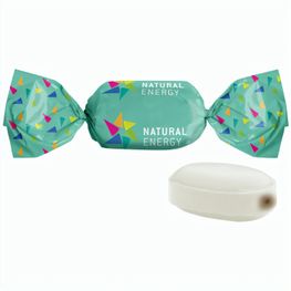 Produktabbildung Schoko-Minz Bonbon im weißen, kompostierbaren Wickler Schoko-Minz Bonbon im weißen, kompostierbaren Wickler