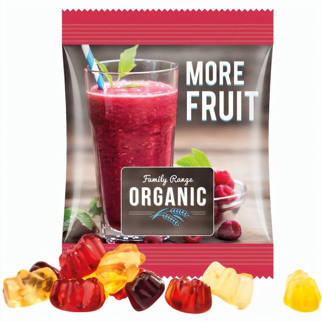 Minitüte,10 g, Folie weiß, Trolli Fruchtgummibären, 30% Fruchtsaftqualität