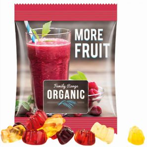 Minitüte,10 g, Folie weiß, Trolli Fruchtgummibären, 30% Fruchtsaftqualität