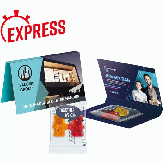 Express Werbekarte, Trolli Team Gummibärchen in Standardgestaltung (Bild 1)