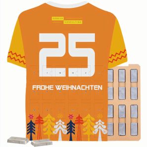 Täfelchen Adventskalender Trikot ECO, Napolitain in Pergaminpapier