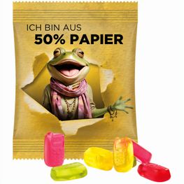 Minitüte, 10 g, Papierfolie weiß, Trolli Fruchtgummi Handy