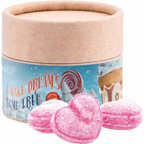 Papierdose Eco Mini, Glühweinherzen-Bonbons