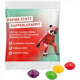 Produktabbildung Minitüte, 10 g, recyclingfähiges Papier weiß, Skittles Fruits Kaubonbons Minitüte, 10 g, recyclingfähiges Papier weiß, Skittles Fruits Kaubonbons
