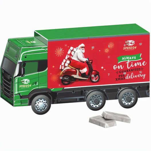 Adventskalender LKW, Napolitain in Pergaminpapier (Bild 1)