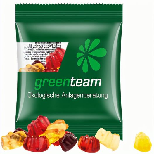 Minitüte,10 g, kompostierbare Folie transparent, Trolli Fruchtgummibären, 30% Fruchtsaftqualität Exquisit (Bild 1)