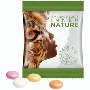 Minitüte, 8 g, Folie weiß, Mentos Kaudragee Fruit