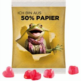 Produktabbildung Maxitüte, Folie mit ca. 50% Papieranteil, weiß, Trolli Fruchtgummi Herz, rot Maxitüte, Folie mit ca. 50% Papieranteil, weiß, Trolli Fruchtgummi Herz, rot