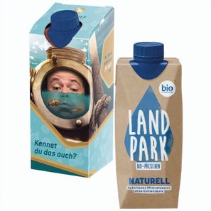 Drink Pack Landpark Mineralwasser naturelle in Werbeverpackung