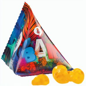 Fruchtgummi Tetraeder, Folie weiß, Trolli Vitamin Fruchtgummi