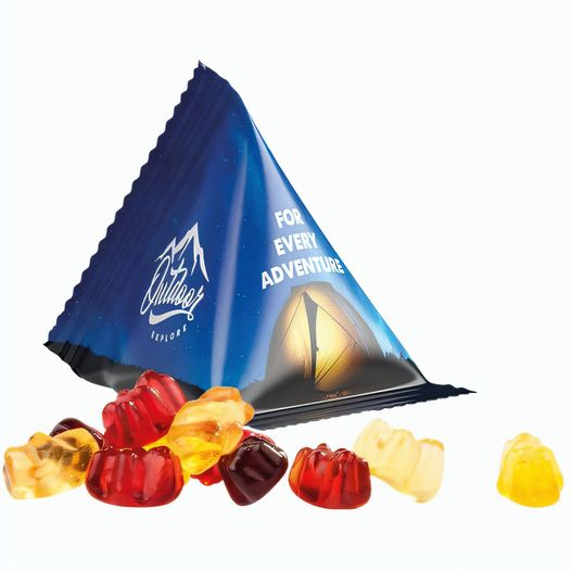 Fruchtgummi Tetraeder, Folie weiß, Trolli Fruchtgummibären, 30% Fruchtsaftqualität (Bild 1)