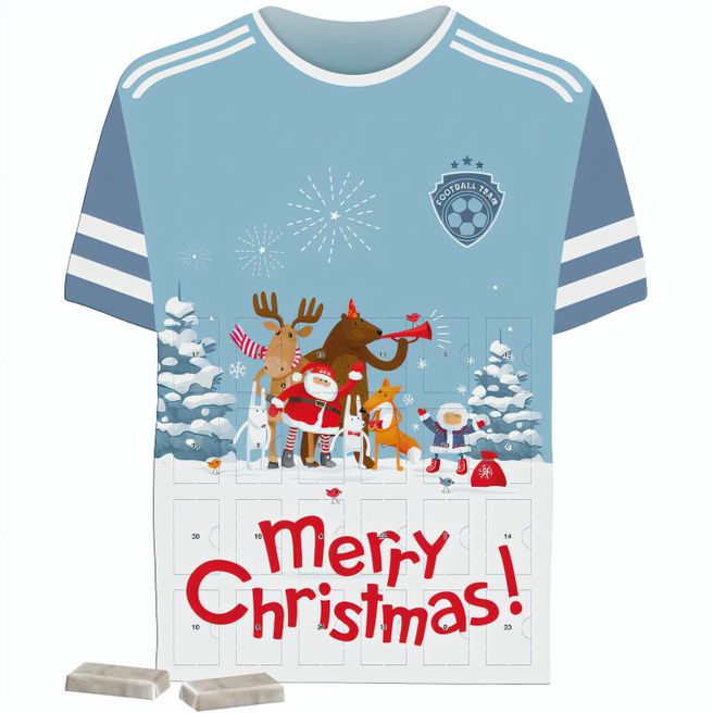 Täfelchen Adventskalender Trikot, Napolitain in Pergaminpapier