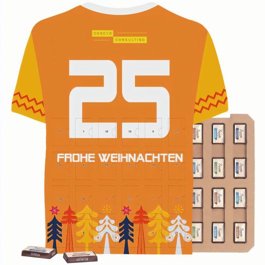 Täfelchen Adventskalender Trikot ECO, Sarotti Schokoladen-Täfelchen (Bild 1)