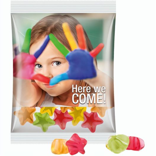 Produktabbildung Maxitüte, Folie transparent, Trolli Fruchtgummi Sterne Maxitüte, Folie transparent, Trolli Fruchtgummi Sterne (Bild 1)