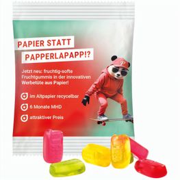 Minitüte,10 g, recyclingfähiges Papier weiß, Trolli Fruchtgummi Handy