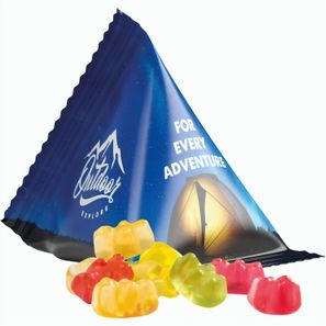 Fruchtgummi Tetraeder, Folie weiß, Trolli Premium Bärchen,