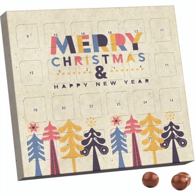 XS Adventskalender, Graspapier, Brandt Knusperkugeln Vollmilch