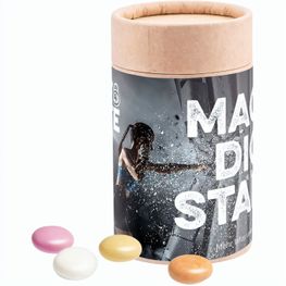 Papierdose Eco Midi mit Mentos Kaudragee Fruit