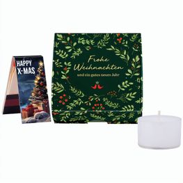 Klappbox S, Teelichter & Streichhölzer X-Mas