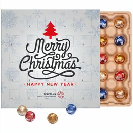 Minikugel Adventskalender ECO, Papierblister, LINDOR Lindt Mini Kugeln