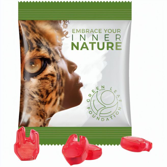 Minitüte Sonderform, 15 g, Folie weiß, Trolli Fruchtgummi