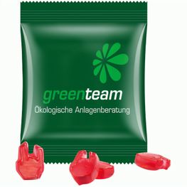 Minitüte Sonderform, 15 g, Folie kompostierbar weiß, Trolli Fruchtgummi