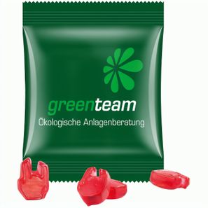 Minitüte Sonderform, 15 g, Folie kompostierbar weiß, Trolli Fruchtgummi