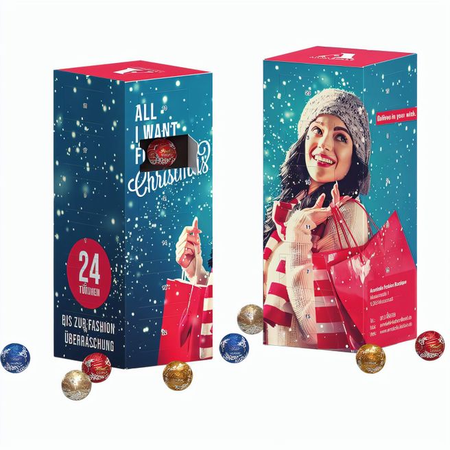 Minikugel Tower Adventskalender, LINDOR Lindt Mini Kugeln