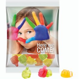 Maxitüte, Folie transparent, Trolli Fruchtgummi Daumen
