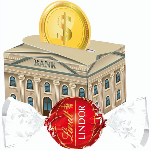 Geschenkbox Mini rund, Lindt LINDOR Milchkugeln (Bild 1)