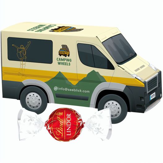 Produktabbildung 3D-Präsent Transporter, Lindt LINDOR Milchkugeln 3D-Präsent Transporter, Lindt LINDOR Milchkugeln (Bild 1)