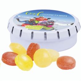 Quick Box, weiß, Mini Bonbons Fruchtmix