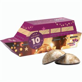 Produktabbildung 3D-Präsent Schiff, WEISS 4er Lebkuchen Mini 3D-Präsent Schiff, WEISS 4er Lebkuchen Mini