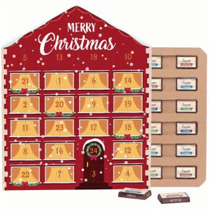 Täfelchen Adventskalender Haus ECO, Papierblister, Sarotti Schokoladen-Täfelchen