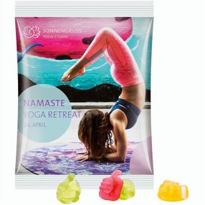 Maxitüte, Folie weiß, Trolli Fruchtgummi Daumen