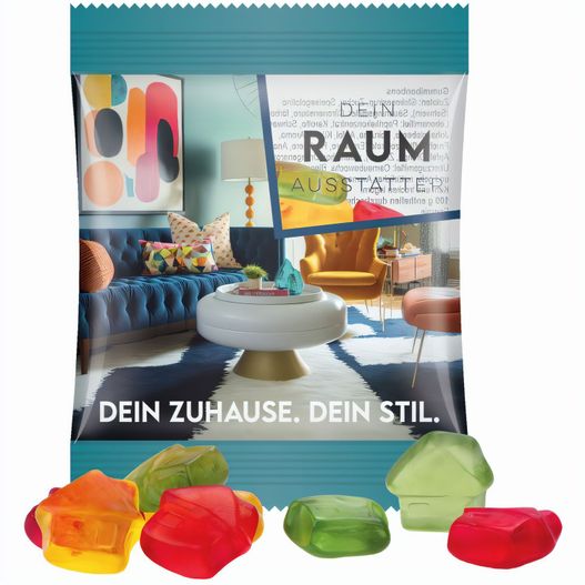 Produktabbildung Minitüte,15 g, Folie transparent, Trolli Fruchtgummi Haus Minitüte,15 g, Folie transparent, Trolli Fruchtgummi Haus (Bild 1)