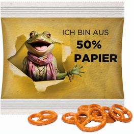 Produktabbildung Snack Miditüte, Mini Brezel, Folie mit ca. 50% Papieranteil, weiß Snack Miditüte, Mini Brezel, Folie mit ca. 50% Papieranteil, weiß