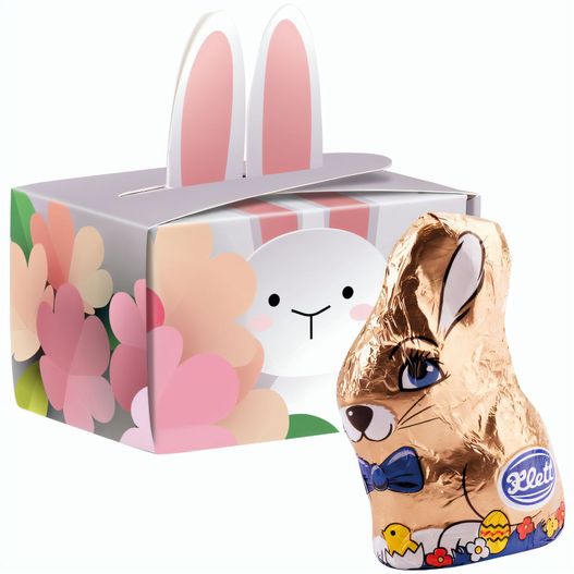 Produktabbildung Geschenkbox Mini Hasenohren, Klett Osterhase Geschenkbox Mini Hasenohren, Klett Osterhase (Bild 1)