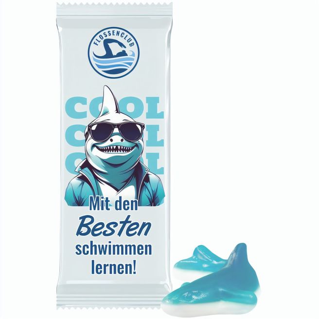 Trolli Fruchtgummi "Hai", Folie transparent