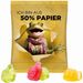 Minitüte, 15 g, Papierfolie weiß, Trolli Fruchtgummi Daumen